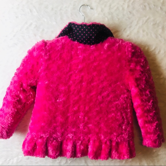 Darling size 5 girls pink fuzzy jacket B14 - Picture 5 of 5